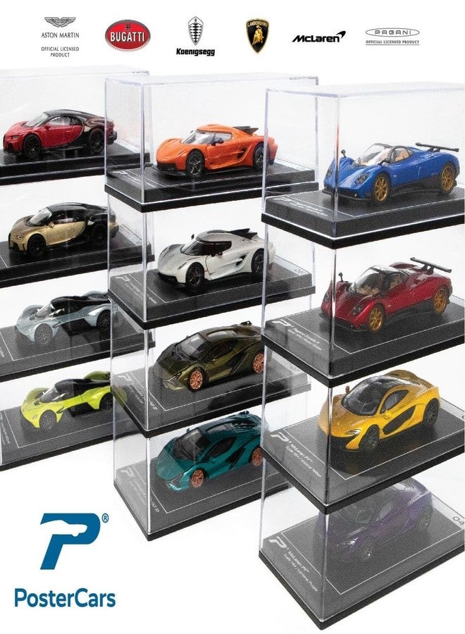 PosterCars 1:64 Diecast Official Scale Model Hypercar League Collection (Lamborghini Sian FKP 37 (Verde GEA) No.7) - Image 4